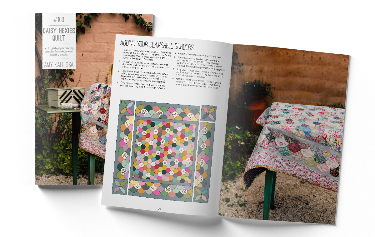 Daisy Hexies Quilt (Hard Copy)