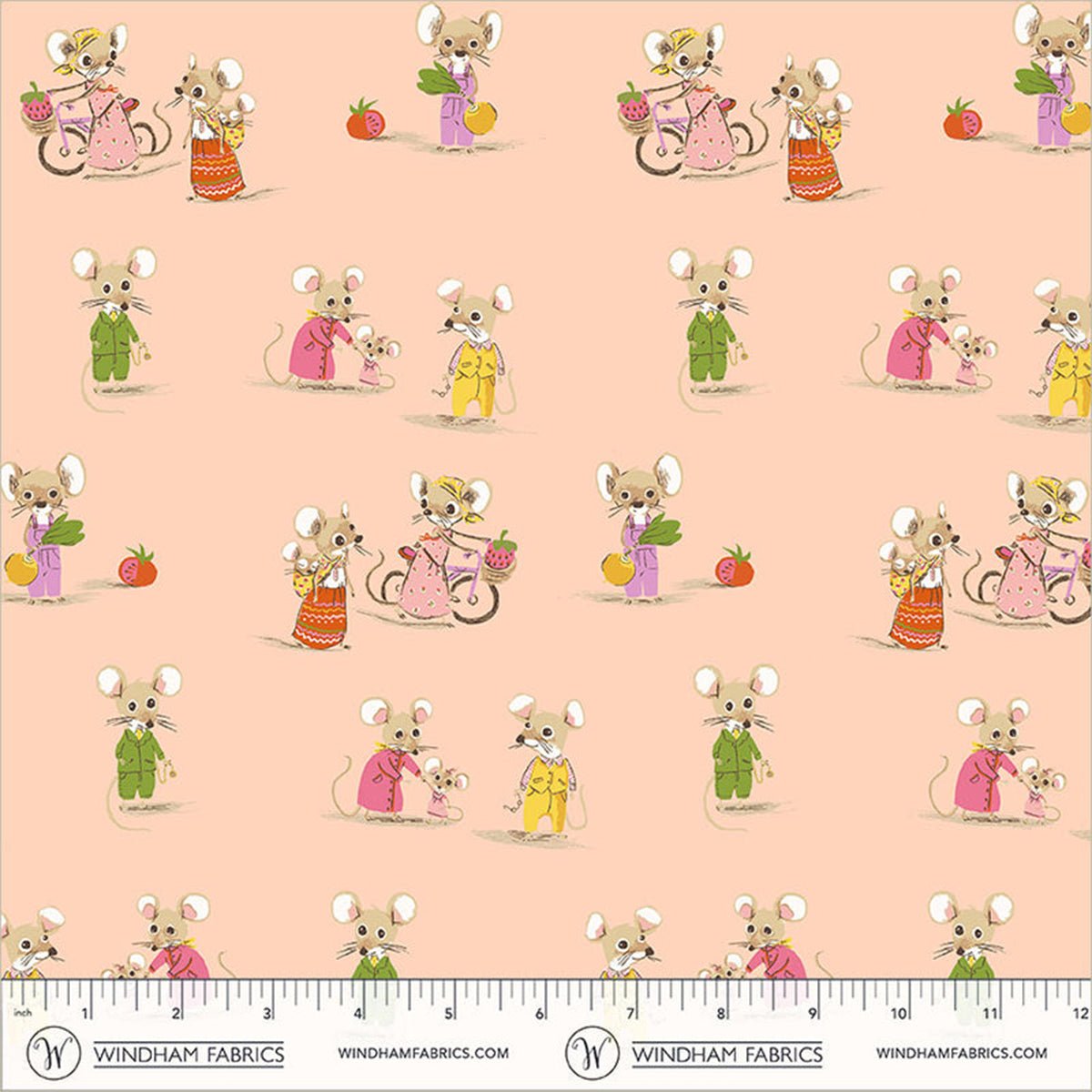 PRE-ORDER - Heather Ross Favourites - Country Mouse/City Mouse - Blush - Amy Kallissa