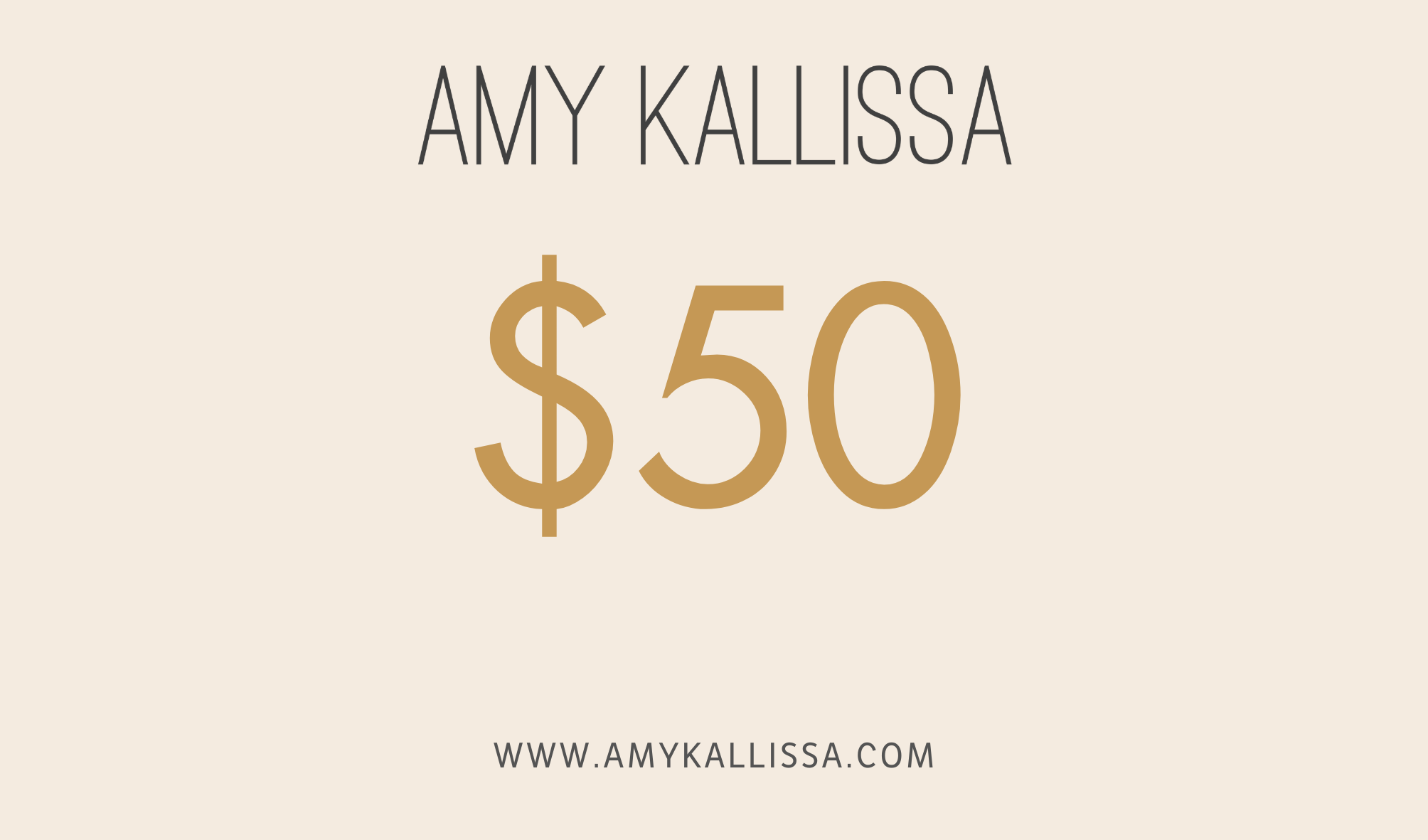 Amy Kallissa Gift Card