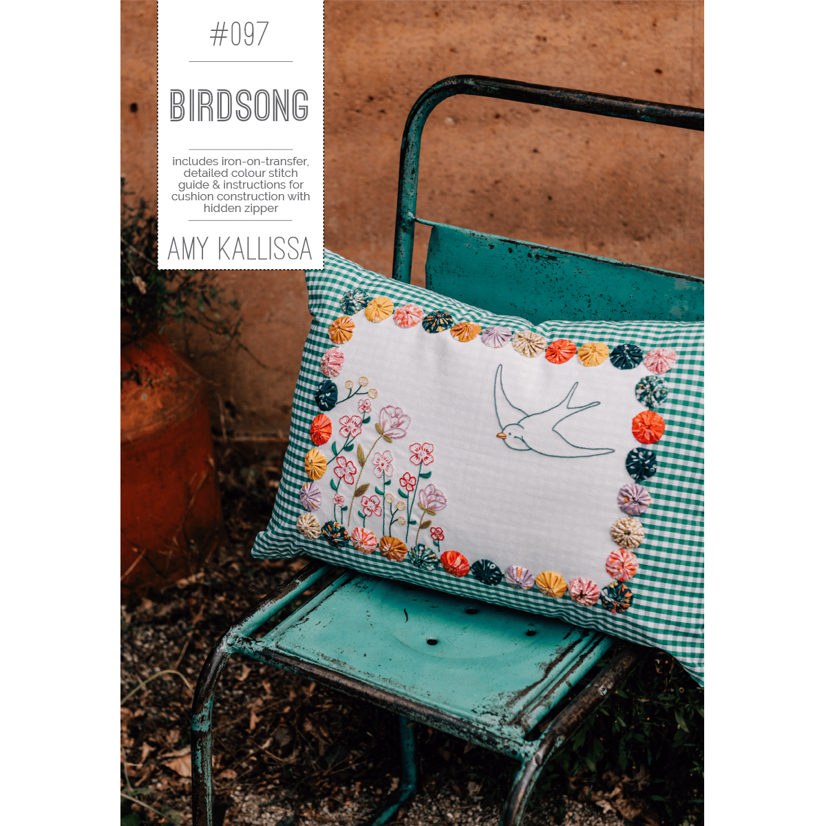 Birdsong Cushion (Digital Download - PDF) - Amy Kallissa