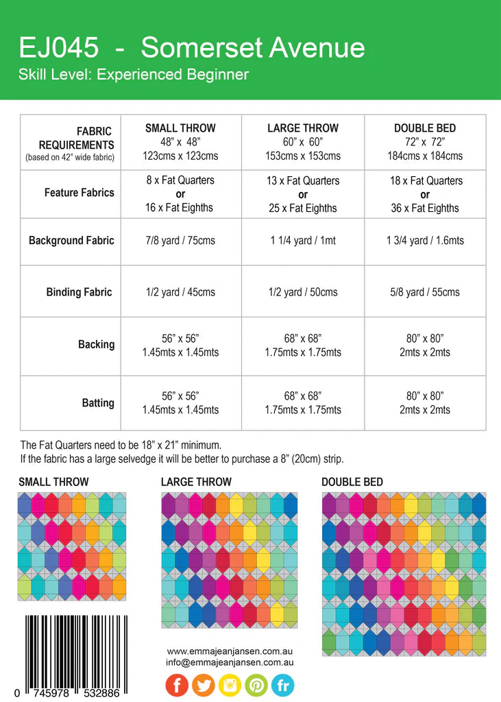 Somerset Avenue Quilt Pattern