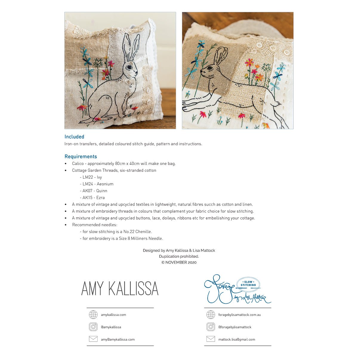 Hippity Hop Easter Bag (Digital Download - PDF) - Amy Kallissa