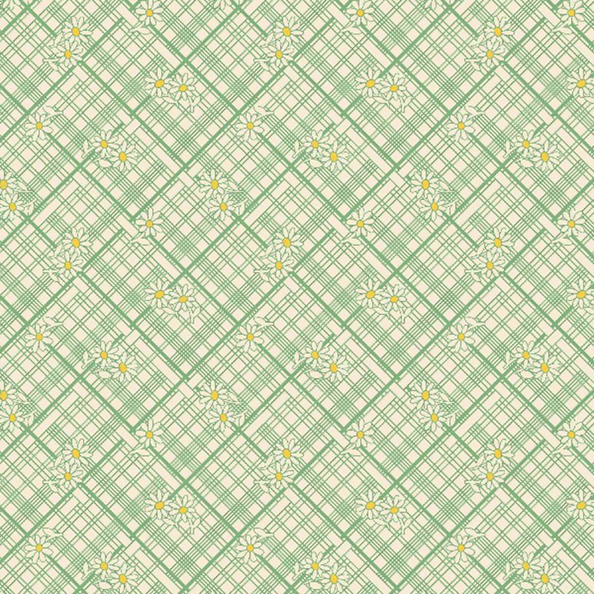 Aunt Grace Calicos - Lattice - Green