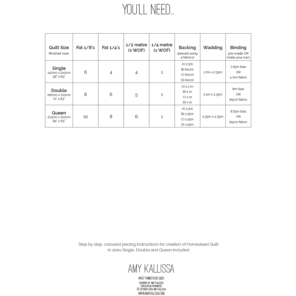 Homestead Quilt (Digital Download - PDF) - Amy Kallissa