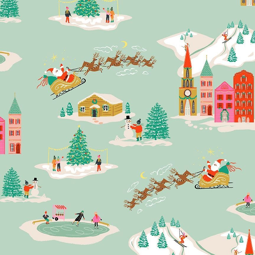 Holly Jolly - Holiday Toile - Glacier