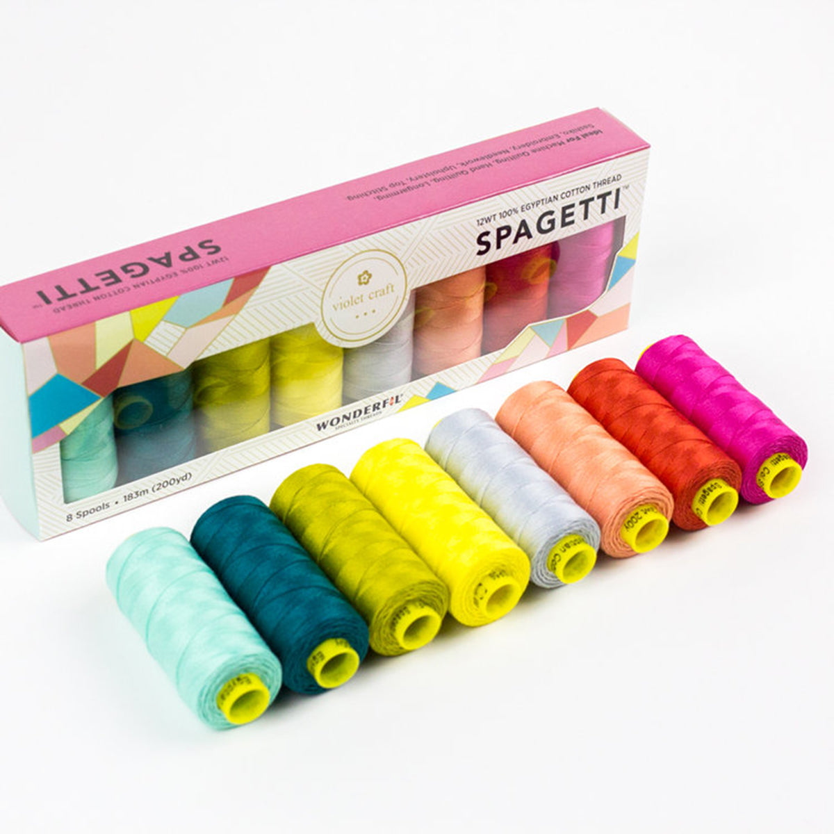 Violet Craft Spaghetti 12wt Cotton Thread - 8 pack