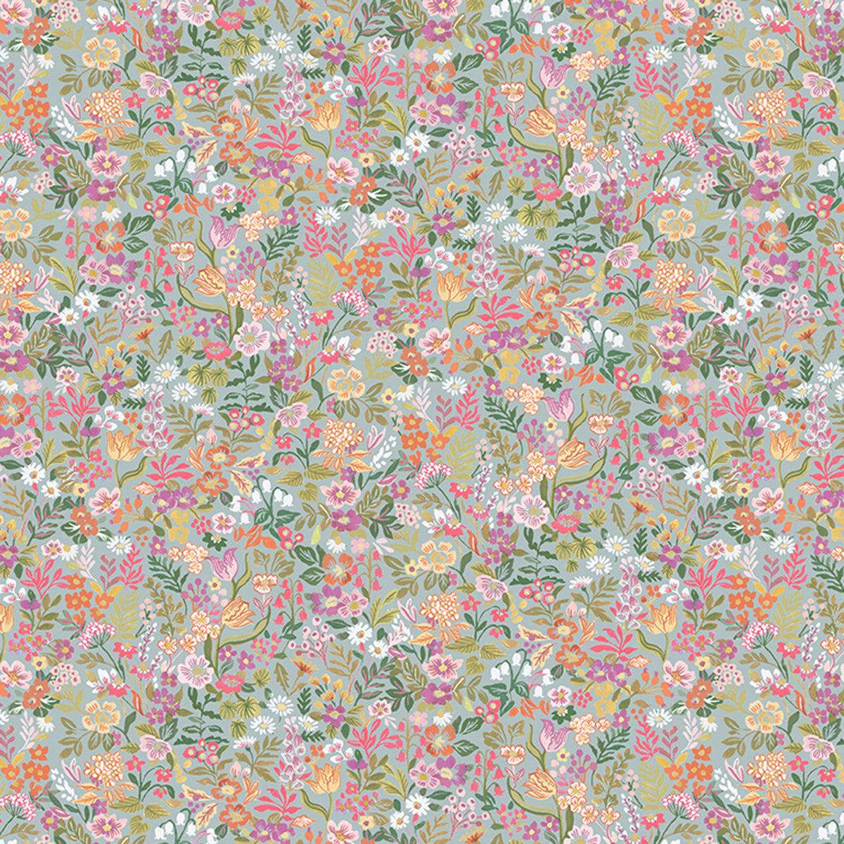 Robin - Ditsy Garden - Grey