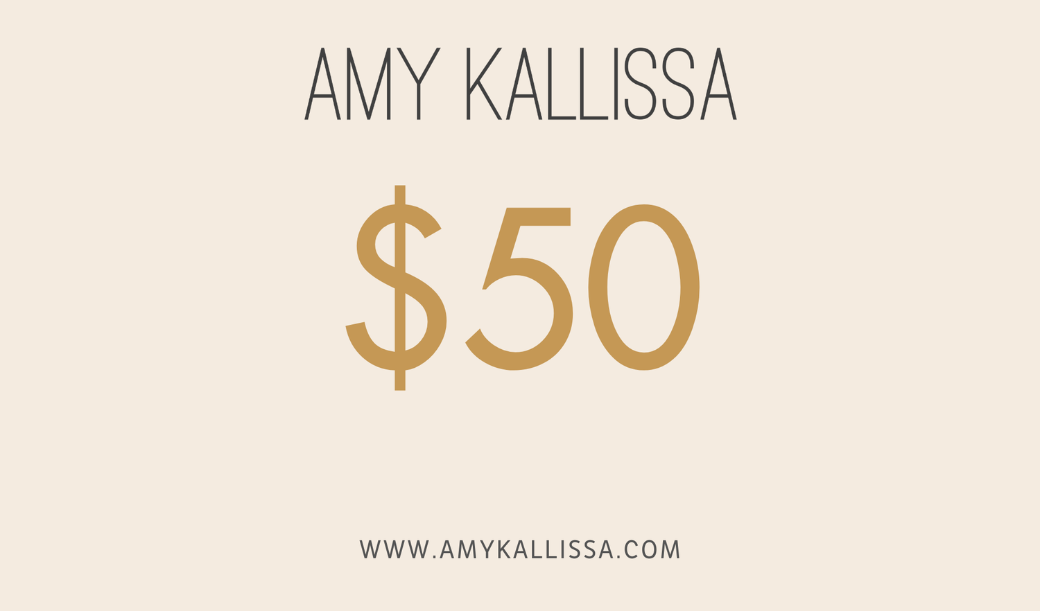 Amy Kallissa Gift Card