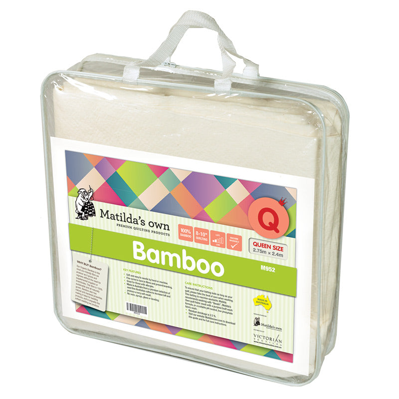 100% Bamboo Batting Pre-cut Queen Size