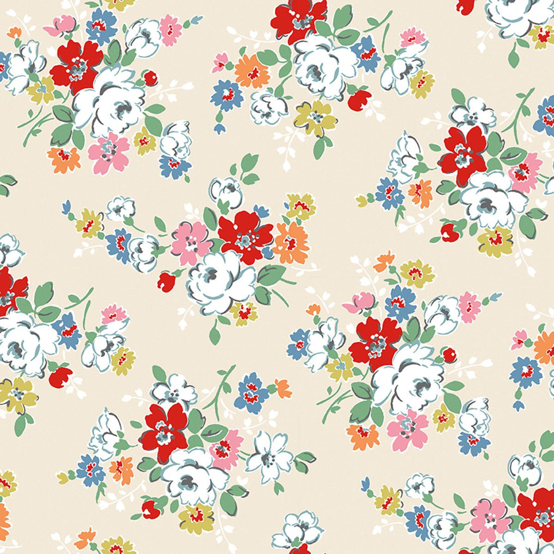 Cath Kidston - Signature Collection - Clifton Rose - Cream - Amy Kallissa