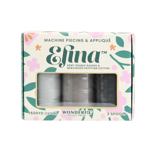 Efina "Moonstruck" 60wt Cotton Thread - 3 pack