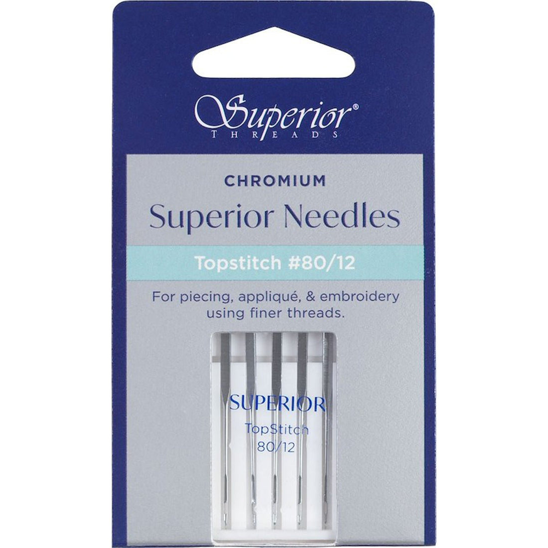 Superior Chromium Topstitch Machine Needles - 80/12 - Amy Kallissa
