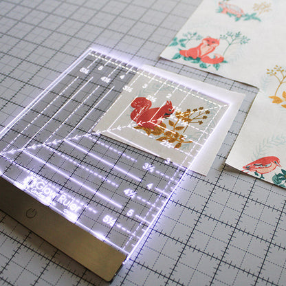6" x 6" Glow Ruler