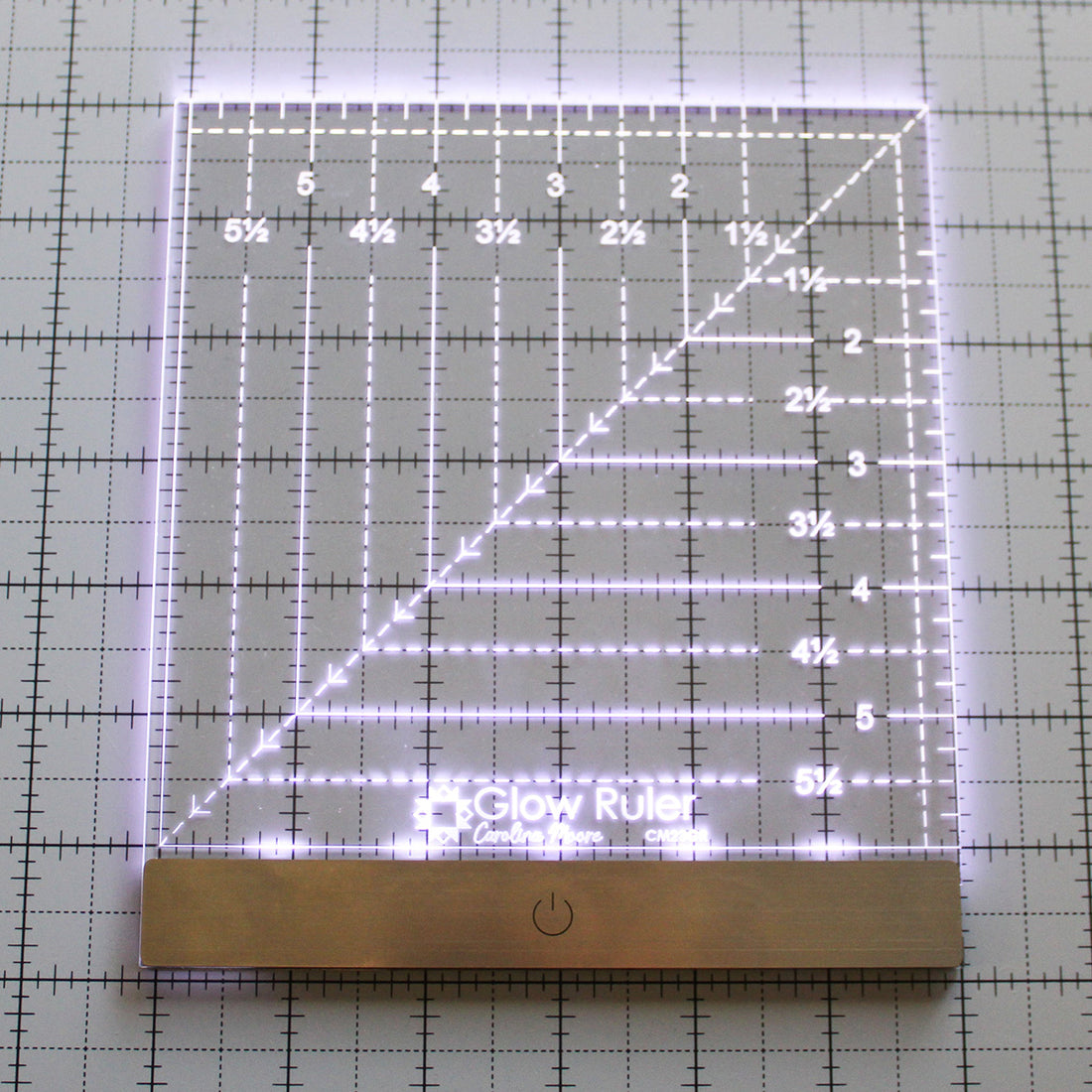 6" x 6" Glow Ruler