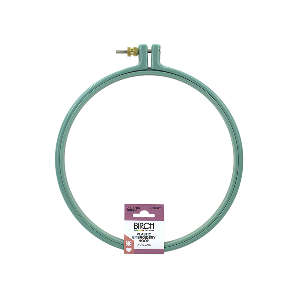 7" (17.7cm) Sage Plastic Embroidery Hoop