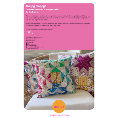 Happy Clappy Cushions Pattern - Amy Kallissa