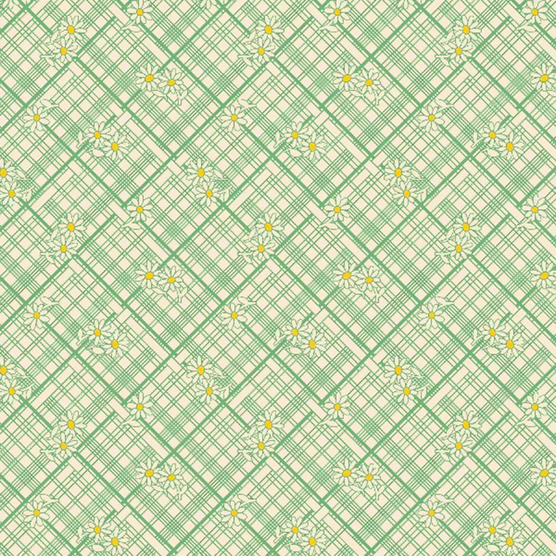 Aunt Grace Calicos - Lattice - Green