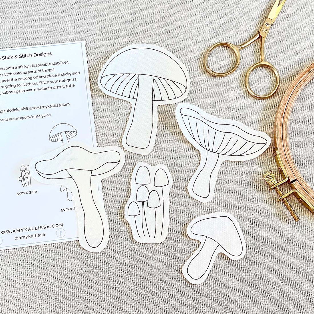 Mushrooms Stick &amp; Stitch