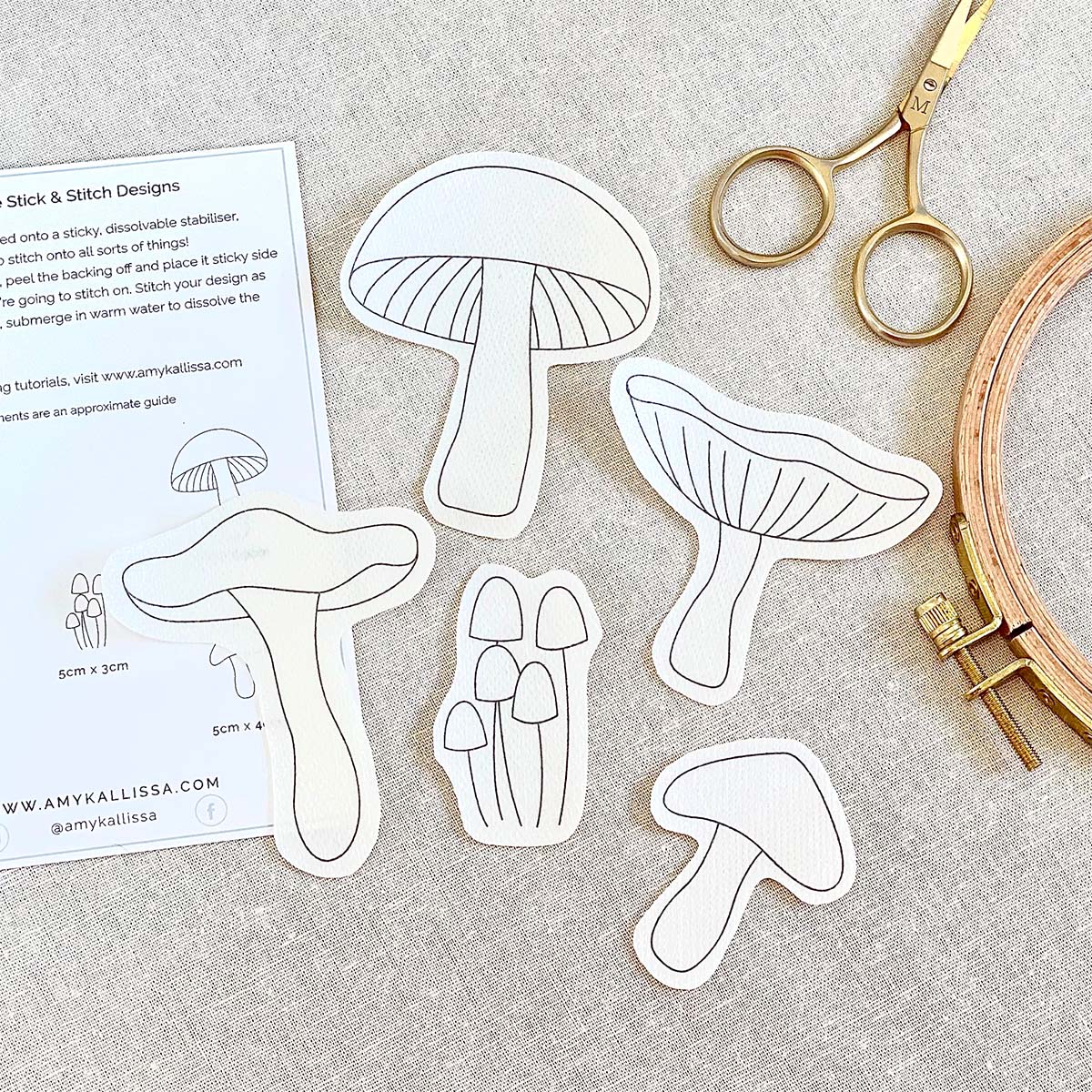 Mushrooms Stick &amp; Stitch