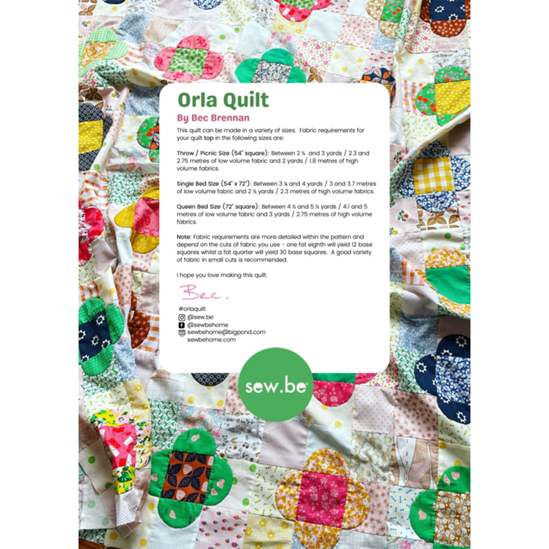 Orla Quilt Pattern - Amy Kallissa