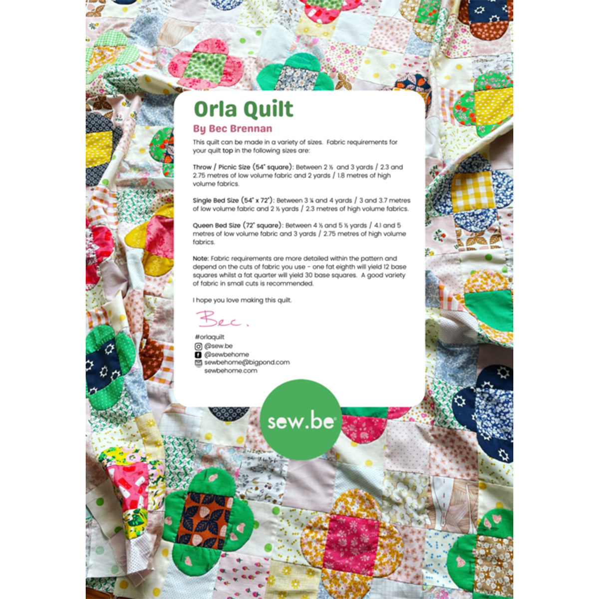 Orla Quilt Pattern - Amy Kallissa