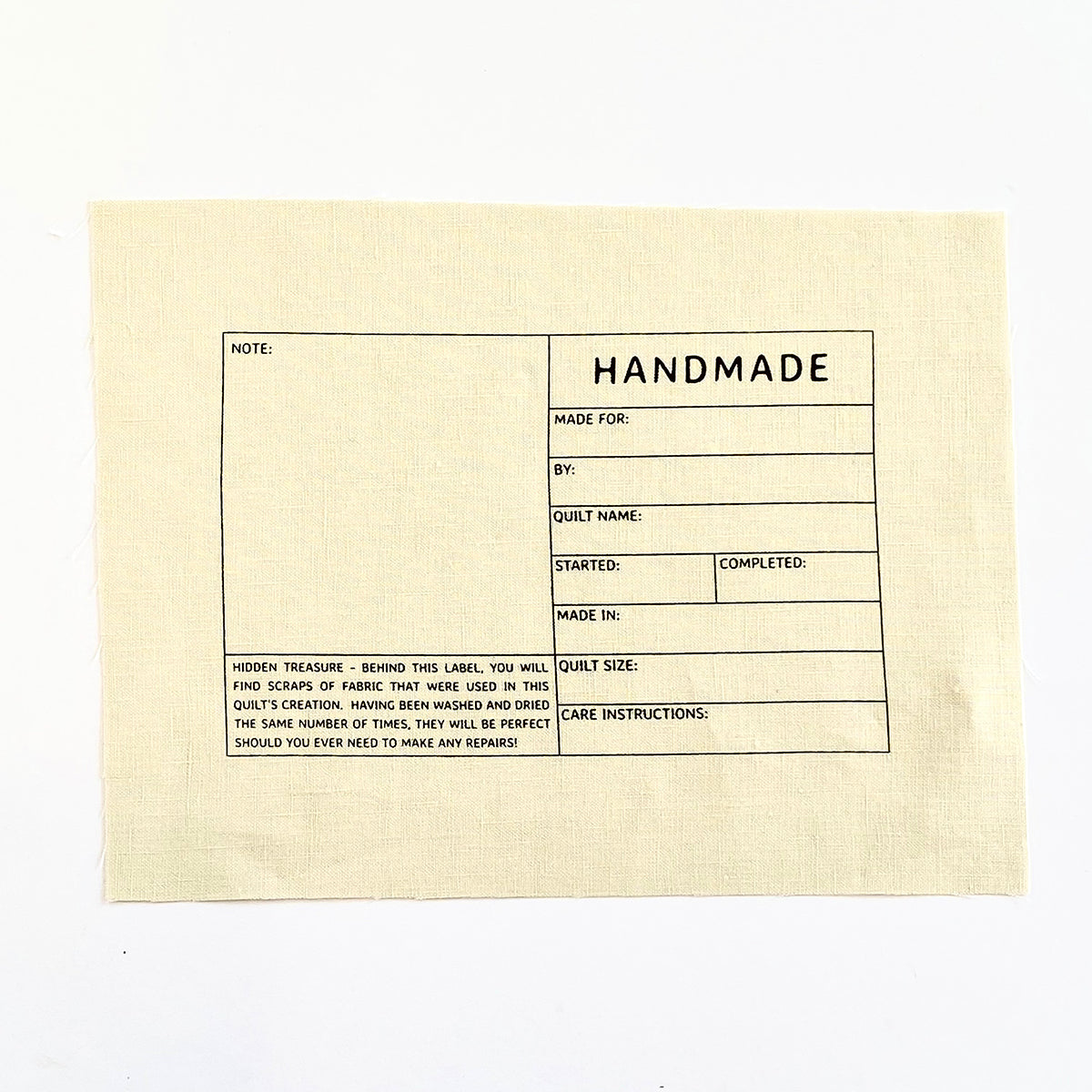 Postcard Quilt Labels