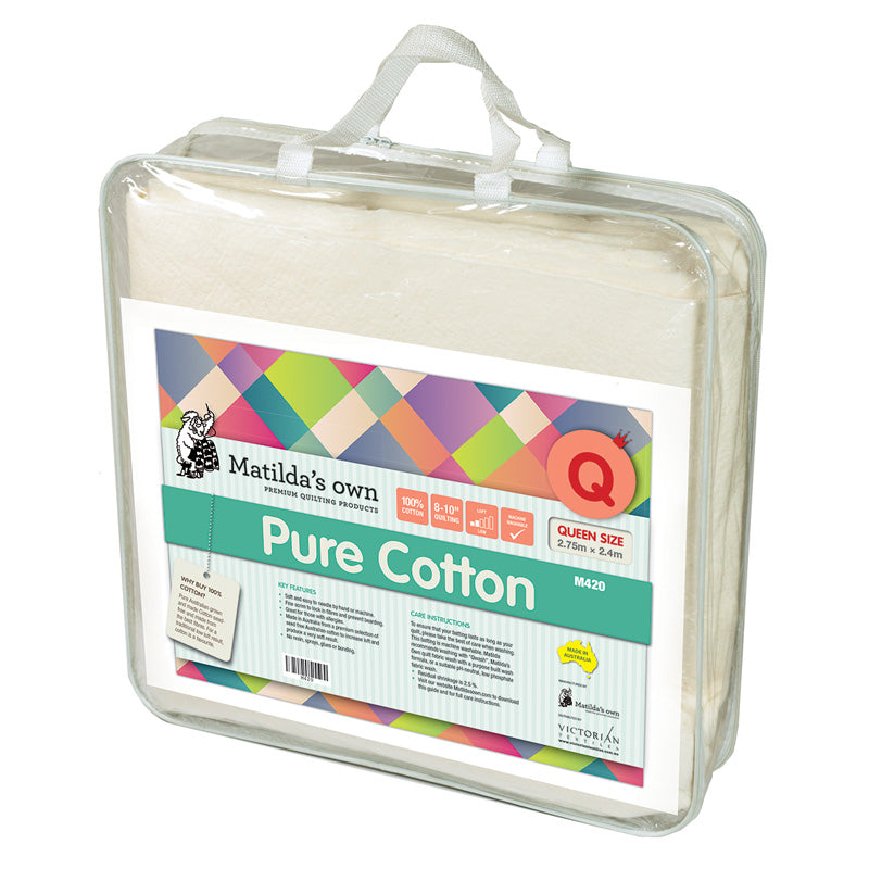 100% Cotton Batting Pre-cut King Size