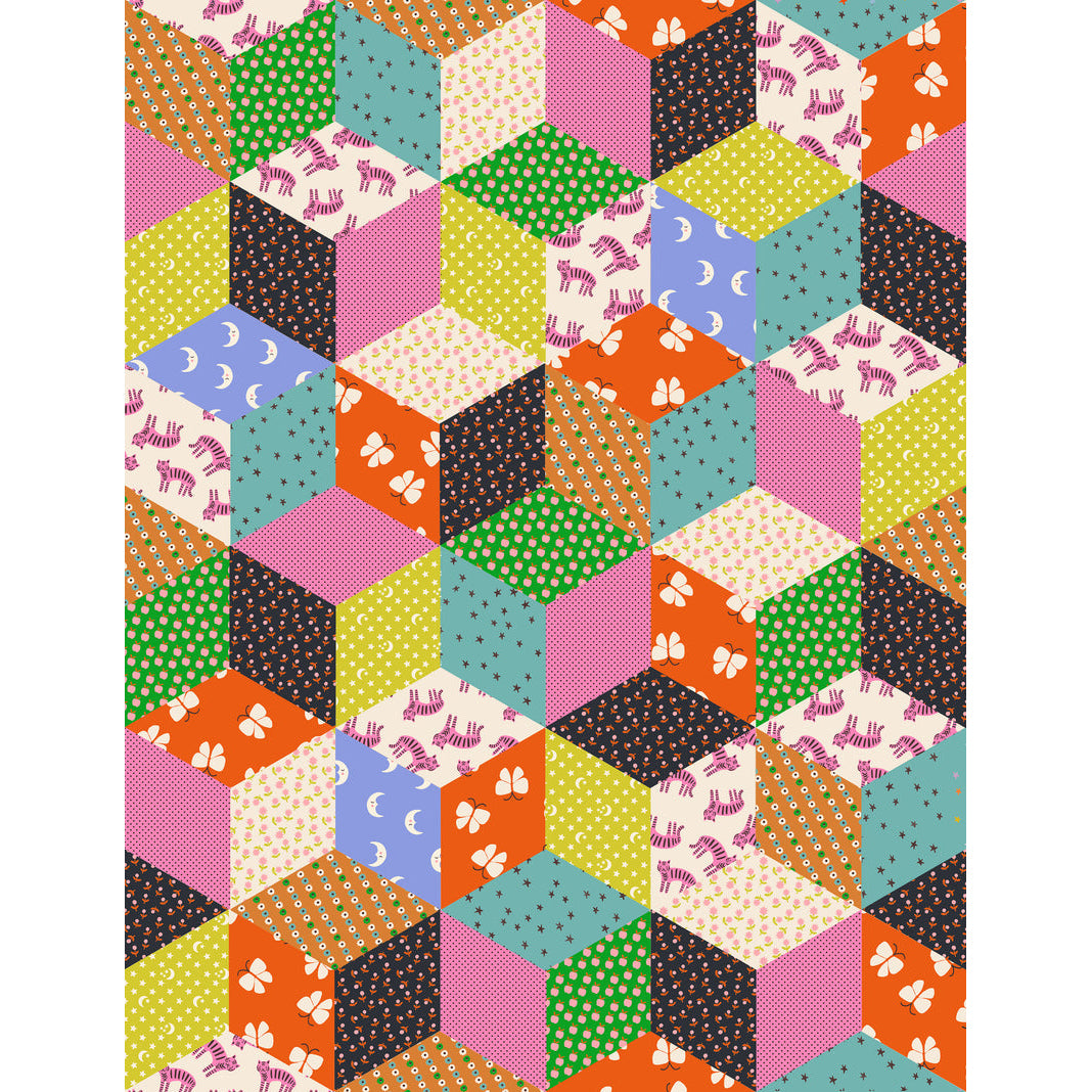 Ooh Lucky Lucky - Tumbling Blocks - Vivid