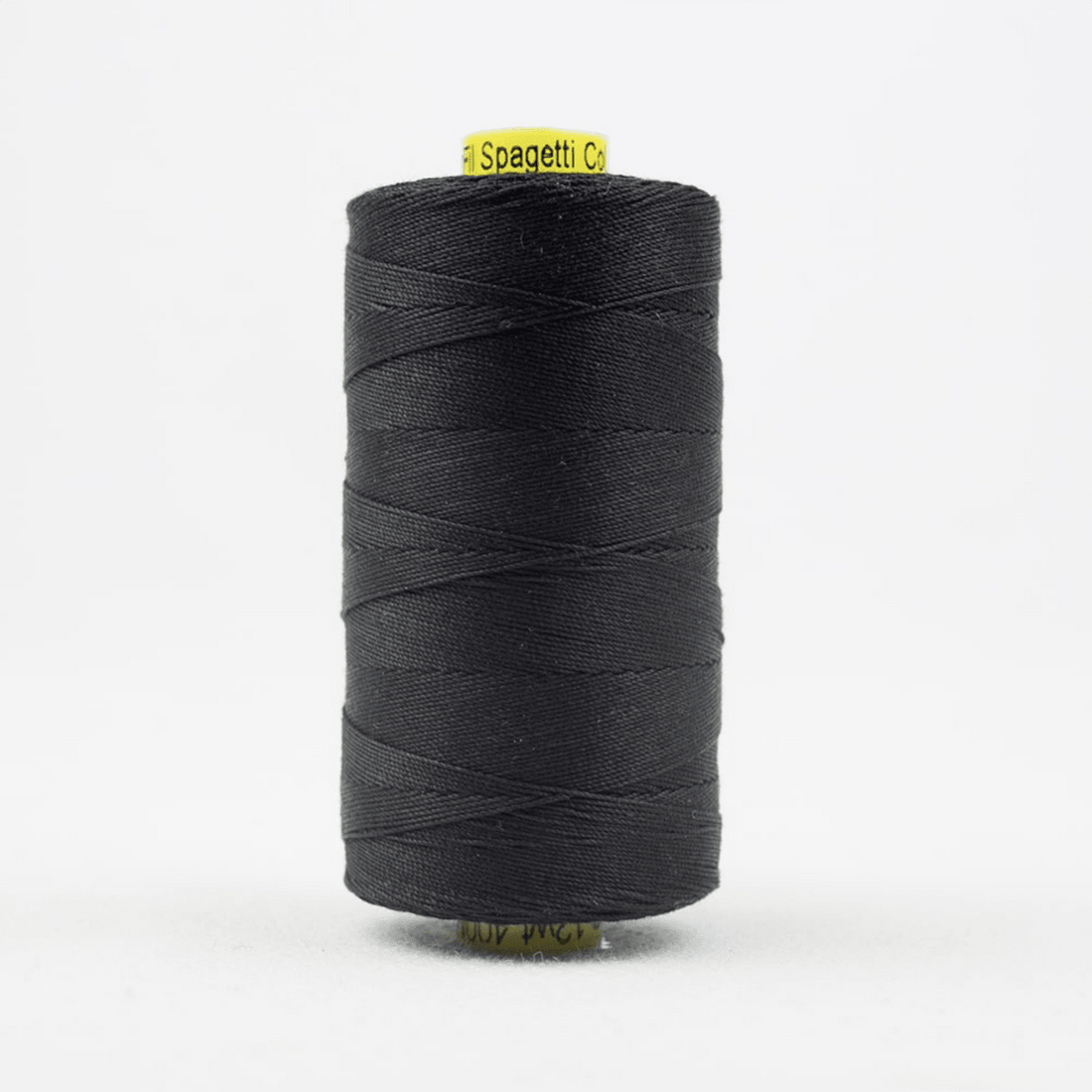 Spagetti 12wt Cotton Thread - SP200 - Black - 400m - Amy Kallissa
