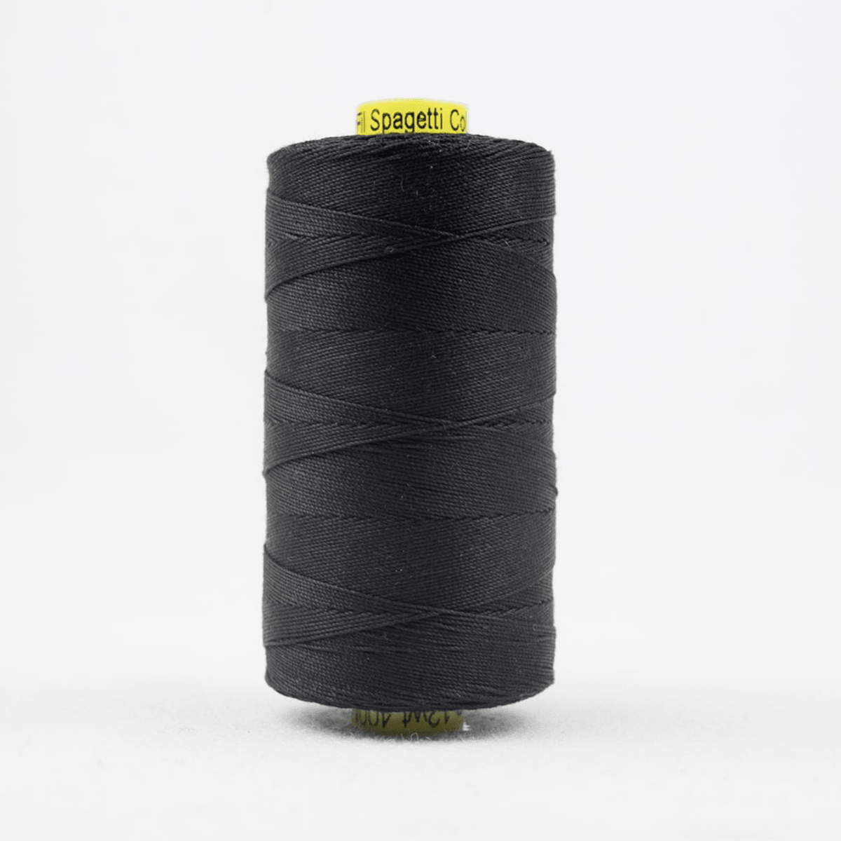 Spagetti 12wt Cotton Thread - SP200 - Black - 400m - Amy Kallissa