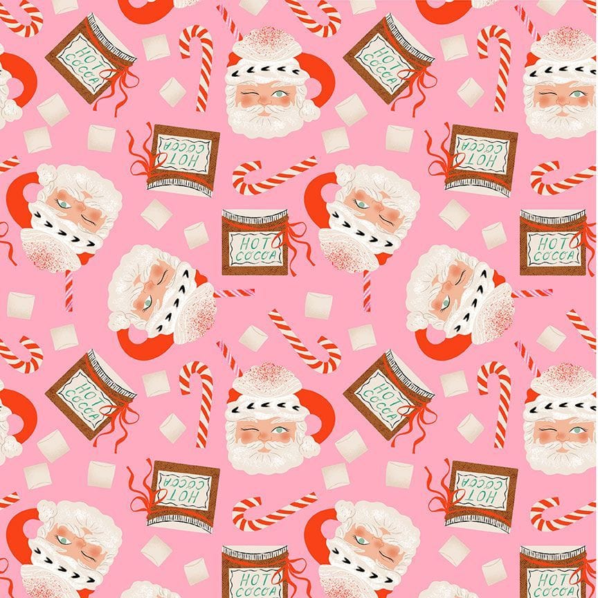 Holly Jolly - Santa Mugs - Flamingo - Amy Kallissa
