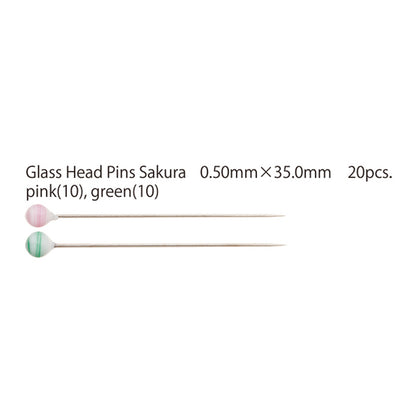 Tulip Glass-Head Pins - Sakura