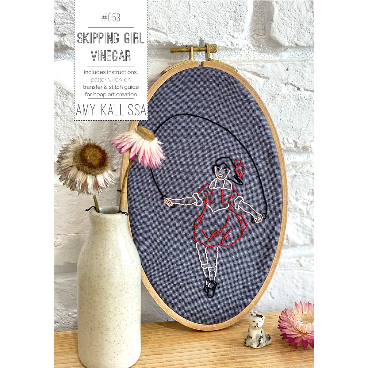 Skipping Girl Vinegar Stitchery