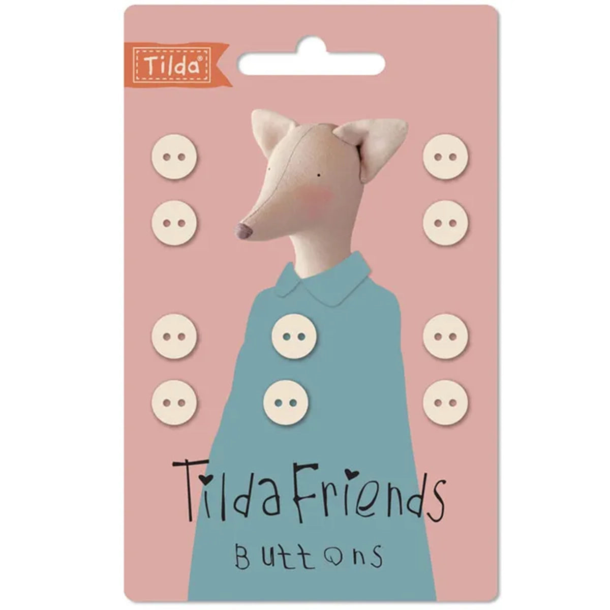 Tilda Neutral 9mm Buttons
