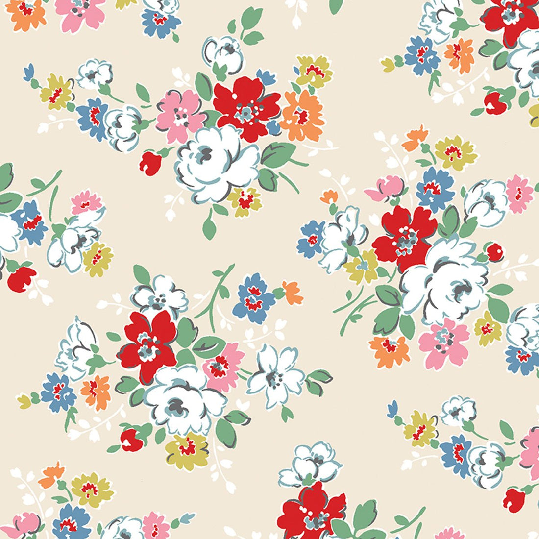 WIDEBACK Cath Kidston - Signature Collection - Clifton Rose - Cream - Amy Kallissa