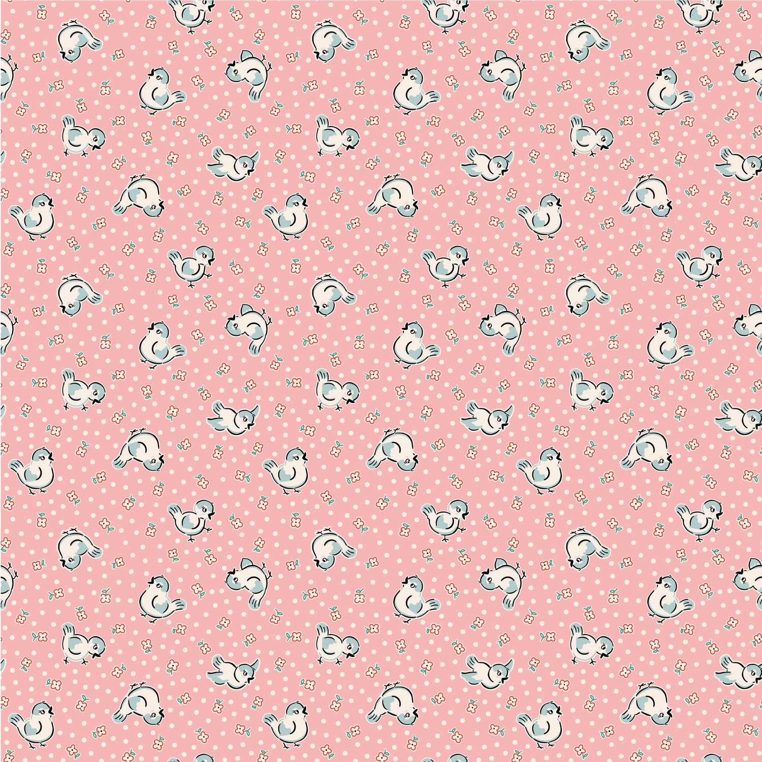 Home Sweet Home - Bluebirds - Pink