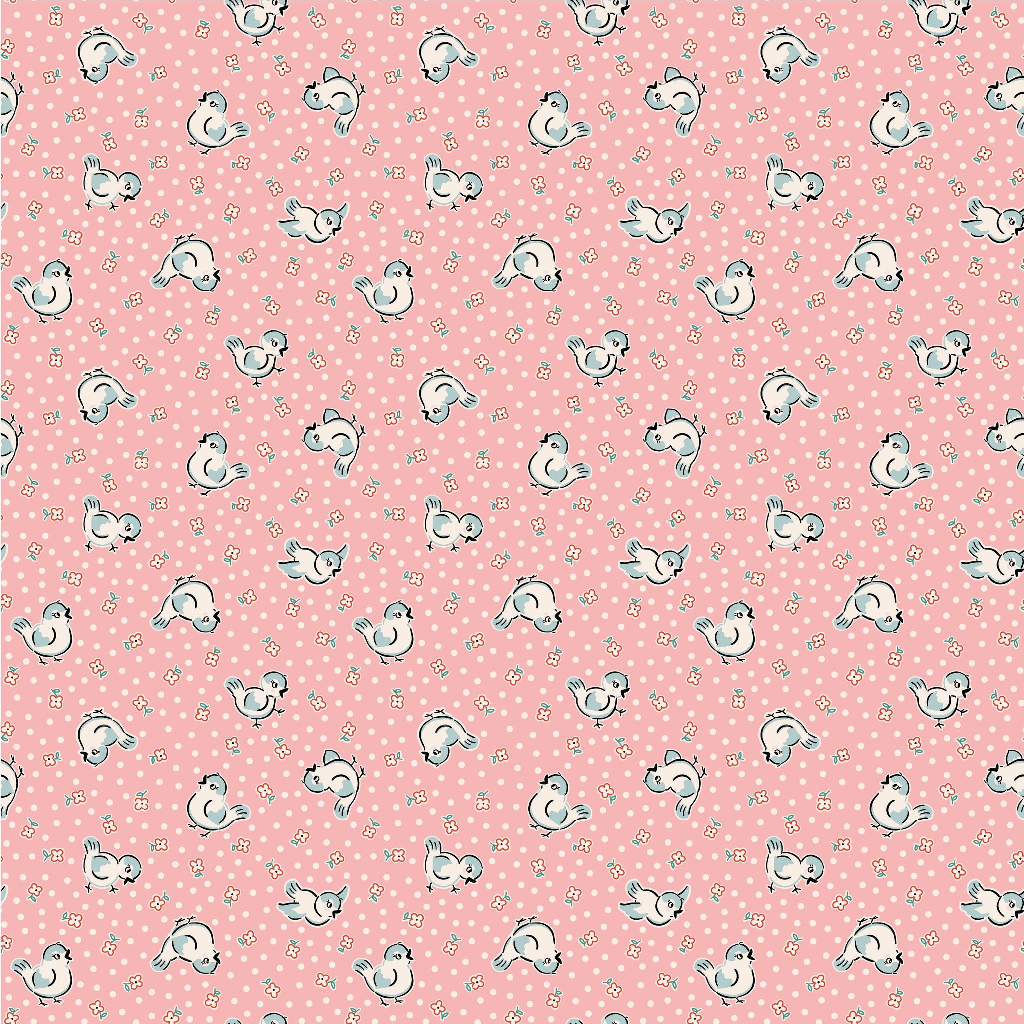 Home Sweet Home - Bluebirds - Pink