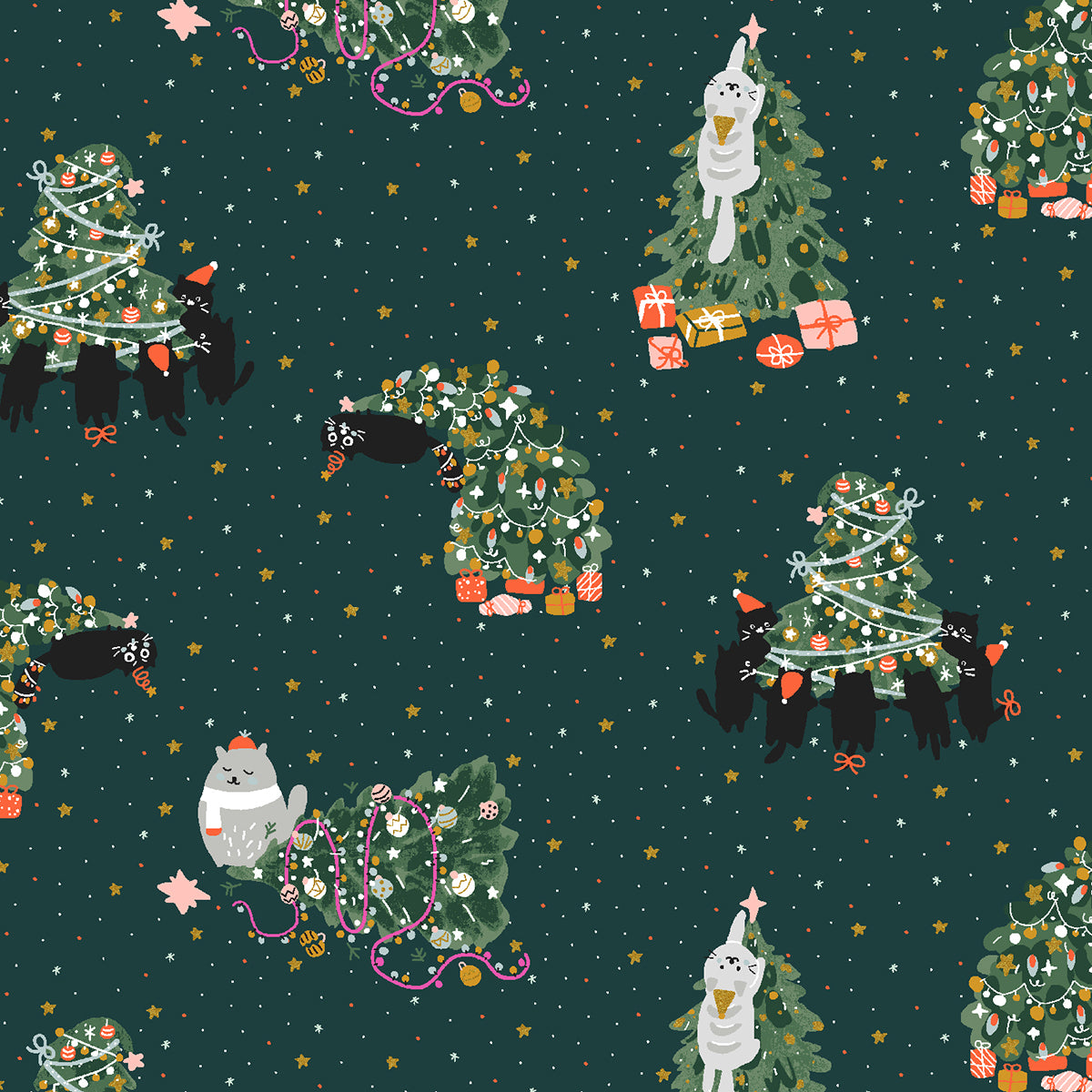 Twas The Night Before Catmas - Rockin Around The Catmas Tree - Emerald