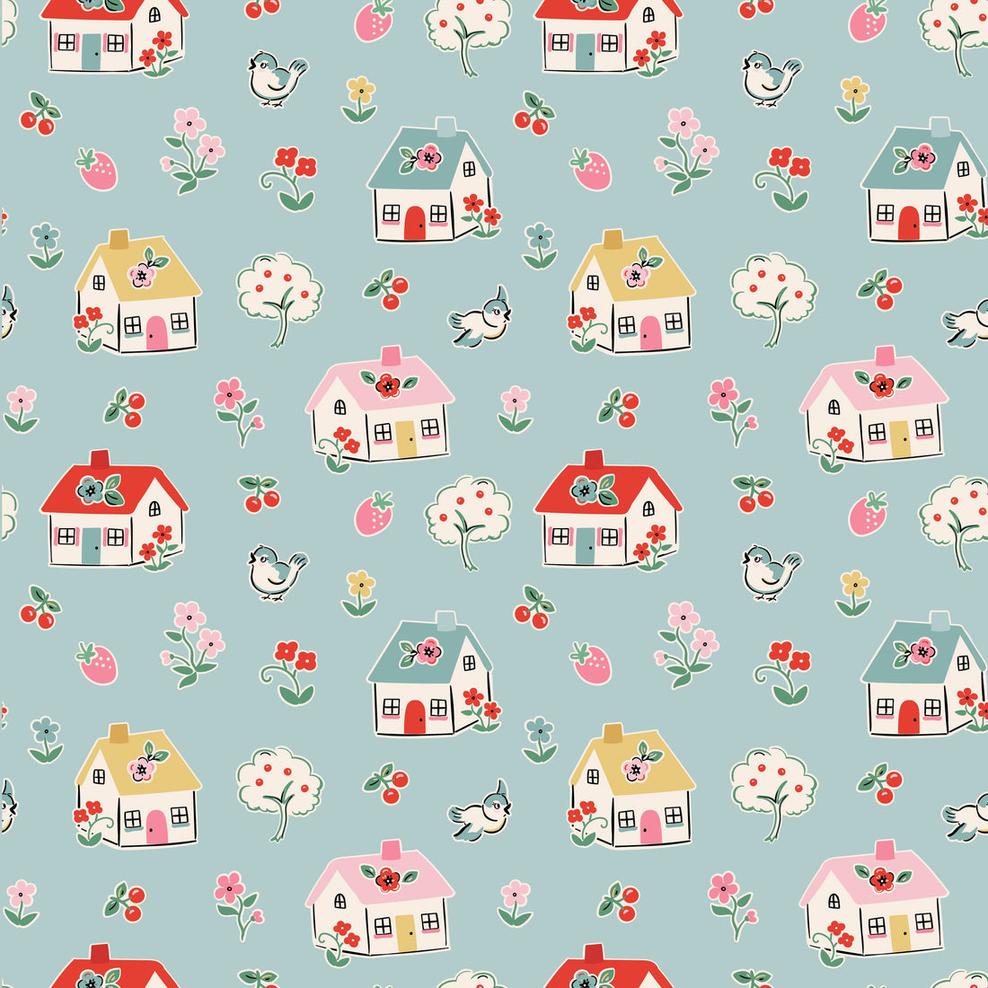Home Sweet Home - Happy Home - Blue