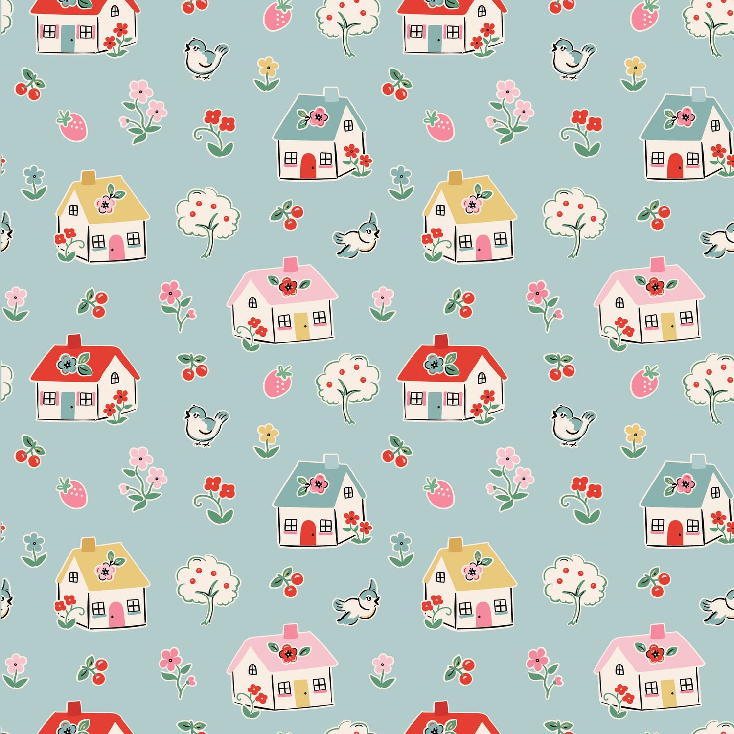 Home Sweet Home - Happy Home - Blue