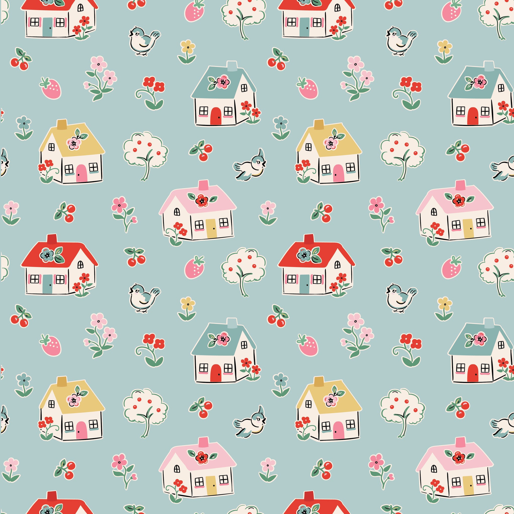 Home Sweet Home - Happy Home - Blue
