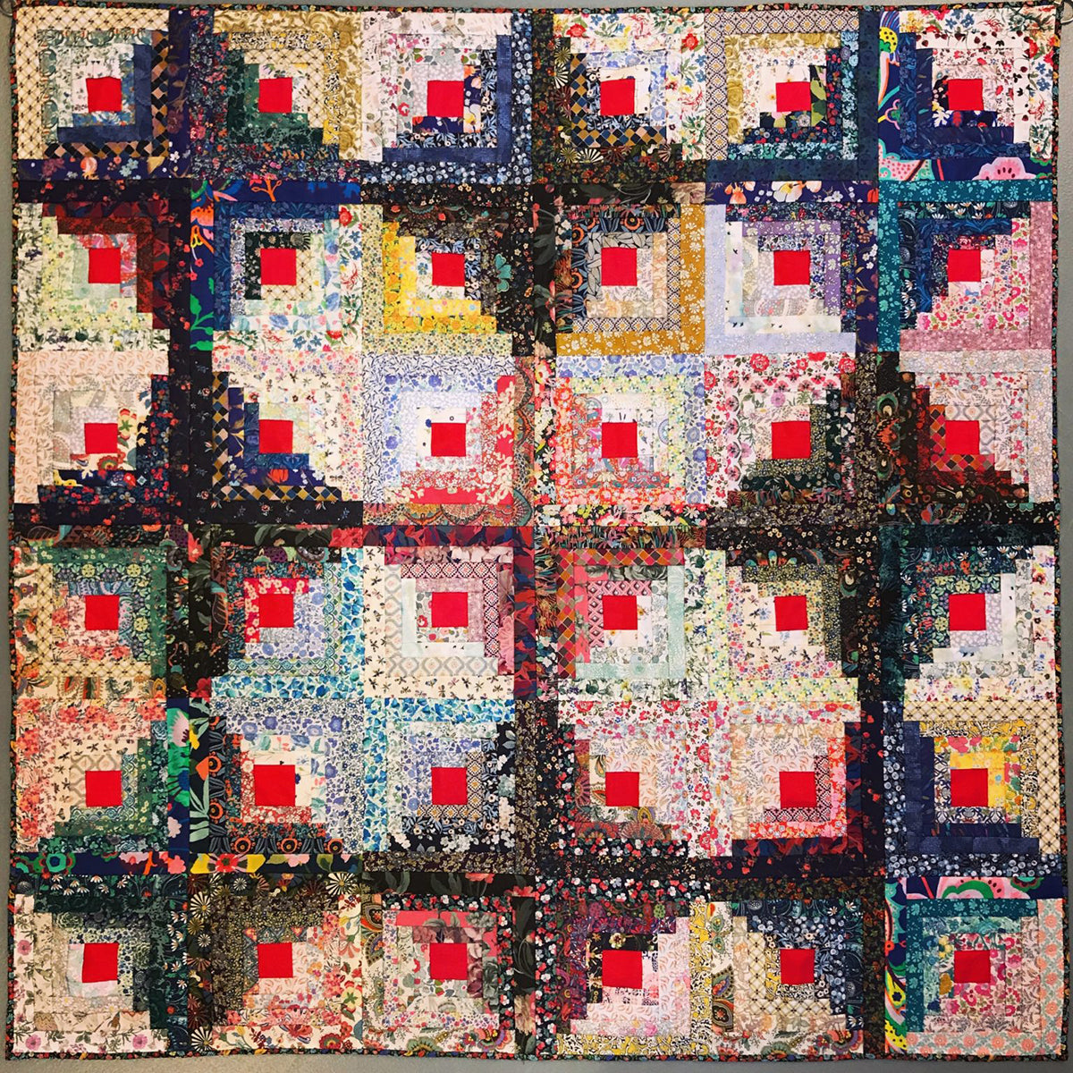 Liberty Manx Log Cabin Quilt Pattern