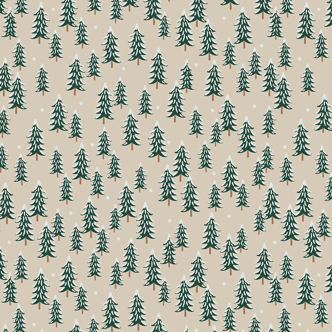 Holiday Classics - Fir Trees - Linen