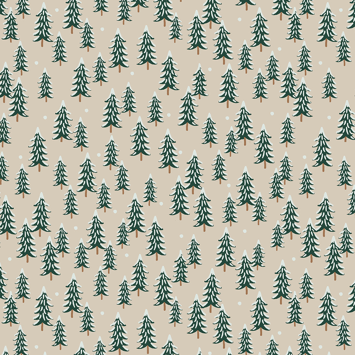 Holiday Classics - Fir Trees - Linen
